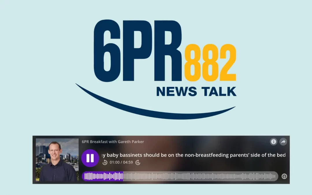 6PR Breakfast with Gareth Parker: Why baby bassinets should be on the non-breastfeeding parents’ side of the bed